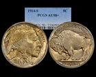 1914-S 5C AU58+