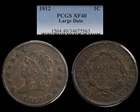 1812 1C Large Date XF40BN