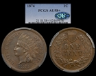 1874 1C AU58+ BN