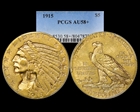 1915 $5 AU58+
