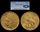 1916-S $10 AU58+