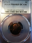 1976-S 1C PR69DCAM