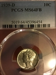 1939-D 10C MS64FB