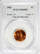1942 1C MS65RD