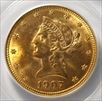 1907 $10 Liberty MS62