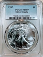 1987 $1 Silver Eagle MS69