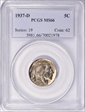 1937-D 5C MS66