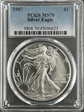 1987 $1 Silver Eagle MS70