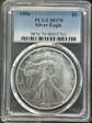 1994 $1 Silver Eagle MS70