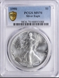 1990 $1 Silver Eagle MS70
