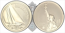 2022-S $1 American Innovation RI Rev PR Reliance Yacht First Strike PR69