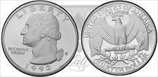 1992-S 25C Silver PR70DCAM