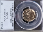 1938-D 5C Buffalo MS65