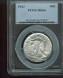 1943 50C MS66