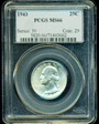 1943 25C MS66