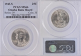 1943-S 25C MS66