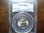 1941-S 25C MS66