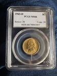 1943-D 5C MS66