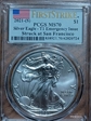 2021-(S) $1 Silver Eagle - T1 Emergency Issue Struck at San Francisco First Strike MS70