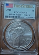 2021 $1 Silver Eagle - Type 2 First Strike MS70