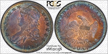 1817 50C O-106a Single Leaf AU58