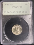 1943-D 10C MS65FB
