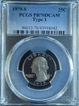 1979-S 25C Type 1 PR70DCAM