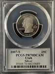 2007-S 25C Utah Silver PR70DCAM
