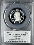 2007-S 25C Montana Silver PR70DCAM