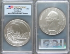 2010-P 25C Yosemite NP 5oz Silver - First Strike SP70