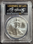 2021 $1 Silver Eagle - Type 2 First Production Legends of Life Edgar Martínez MS70