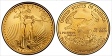2007-W $10 Burnished Gold Eagle First Strike SP70