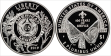 2019-P $1 American Legion 100th Ann 100th Anniversary First Strike PR70DCAM