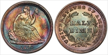 1837 H10C Seated, Small Date AU55