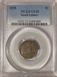 1858 1C Small Letters VF25