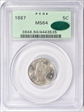 1887 5C MS64