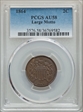 1864 2C Large Motto AU58BN