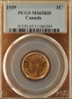 1939 1C MS65RD