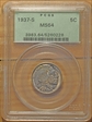 1937-S 5C MS64