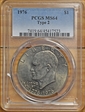 1976 $1 Type 2 MS64