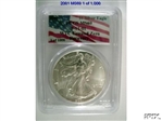 2001 $1 Silver Eagle MS69