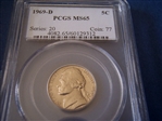 1969-D 5C MS65