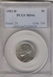 1982-D 5C MS66