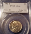 1982-D 5C MS66