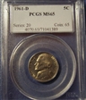 1961-D 5C MS65