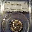 1968-S 5C MS66