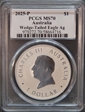 2025-P $1 Wedge-Tailed Eagle Ag Ultra Breaks MS70