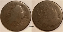 1793 1C Wreath, Vine and Bars AG3BN