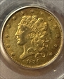 1834 $5 Classic Head, Plain 4 XF45