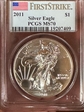 2011 $1 Eagle-25th Anniversary First Strike MS70
